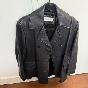 Jones New York Dark Leather Coat